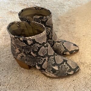 Snake Print Booties - size 8!